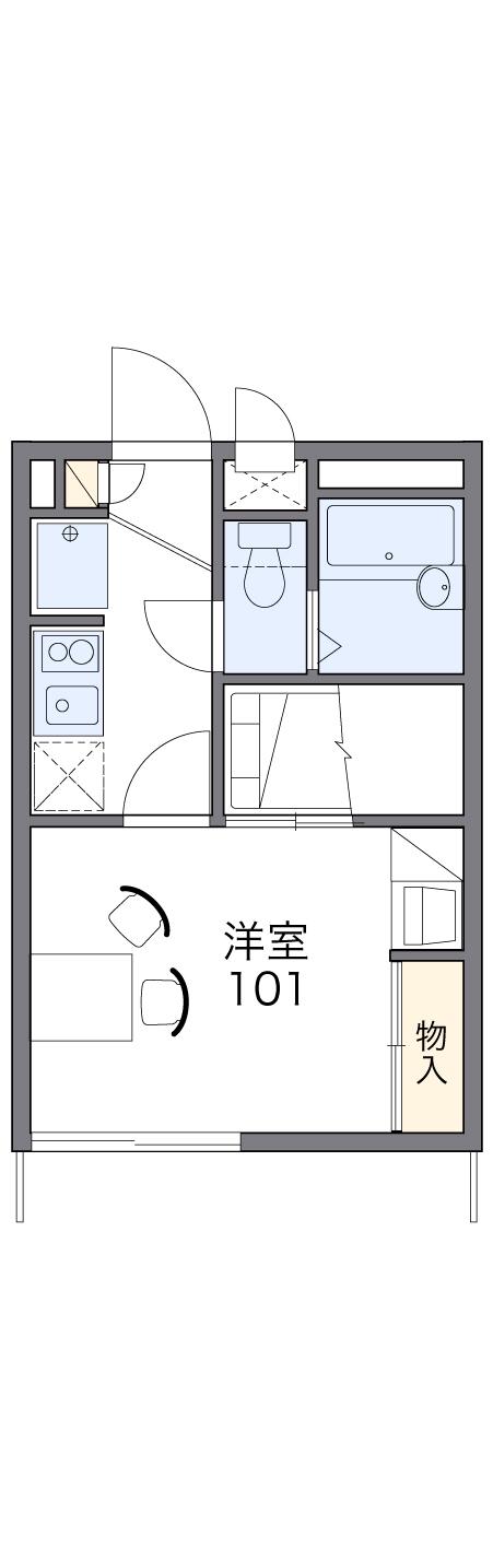 レオパレス豊Ⅱ(1K/1階)の間取り写真