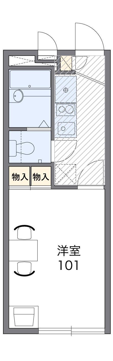 レオパレスピーヌス 1階階 間取り