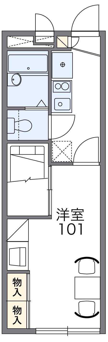 レオパレスSIRHOUSE(1K/2階)の間取り写真