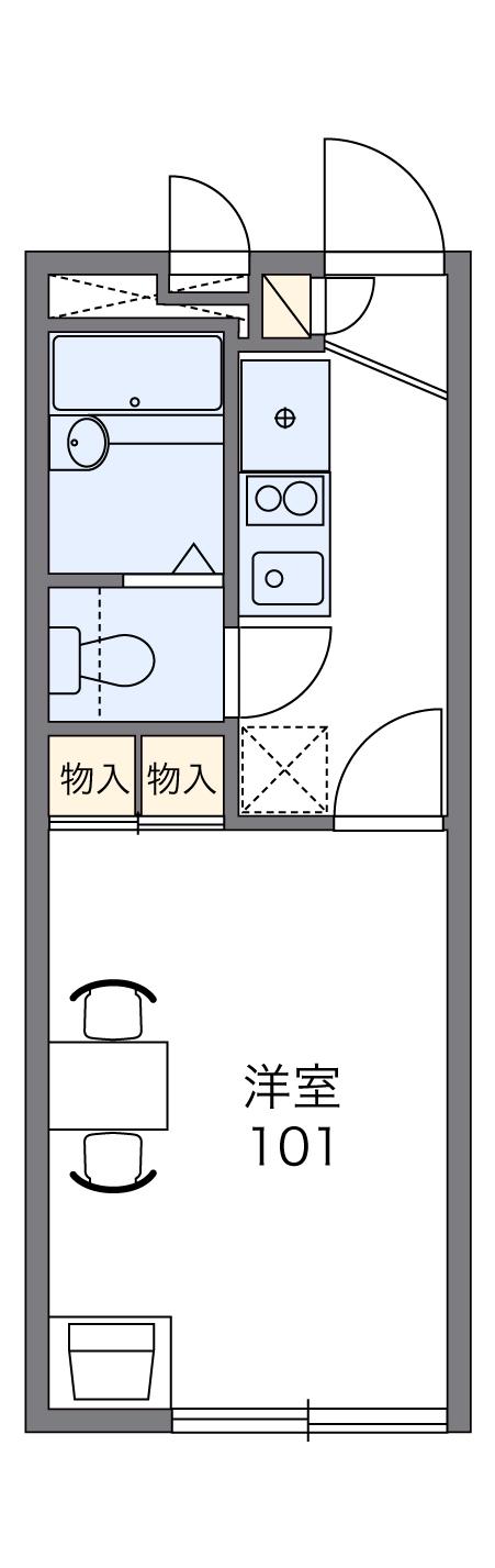 レオパレス鶴舞 2階階 間取り