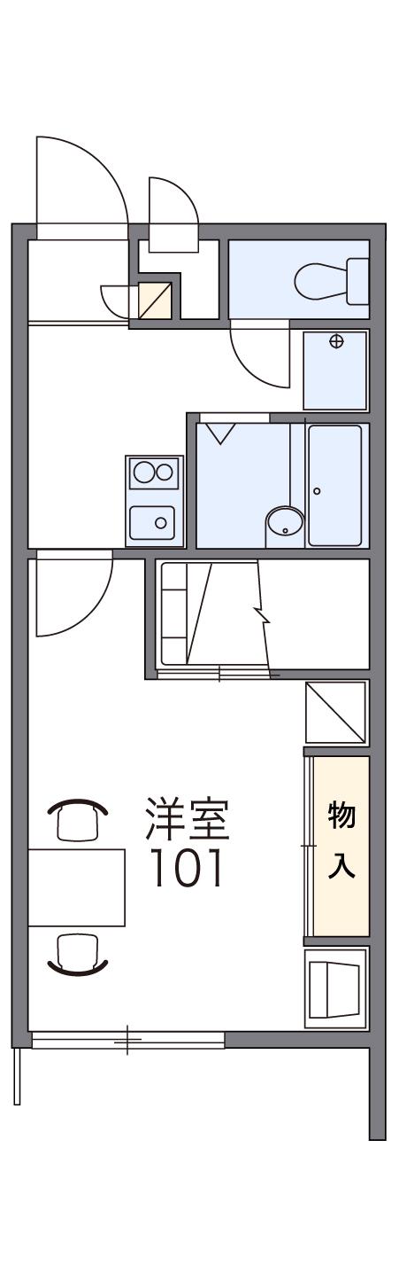 レオパレス中町(1K/2階)の間取り写真