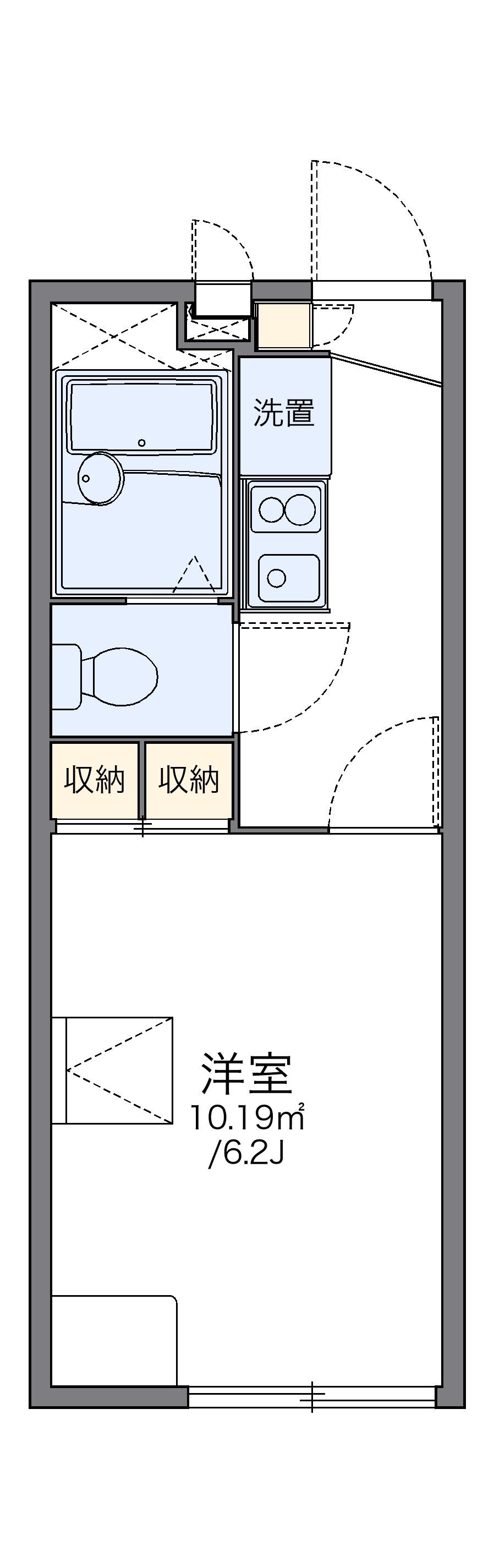 レオパレス城 2階階 間取り