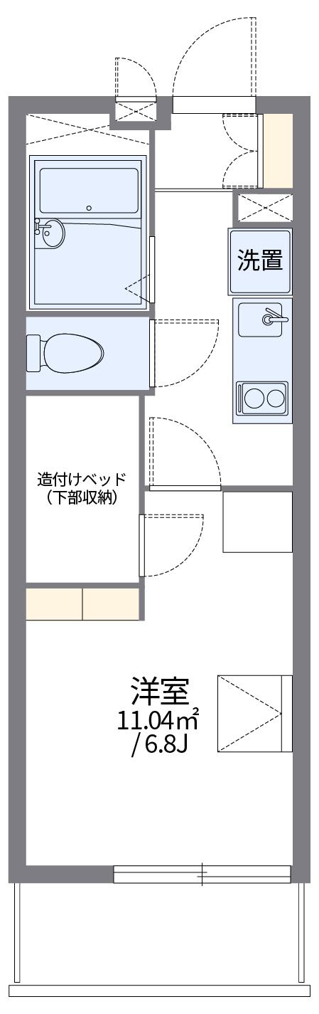 レオパレスプレジオ 1階階 間取り