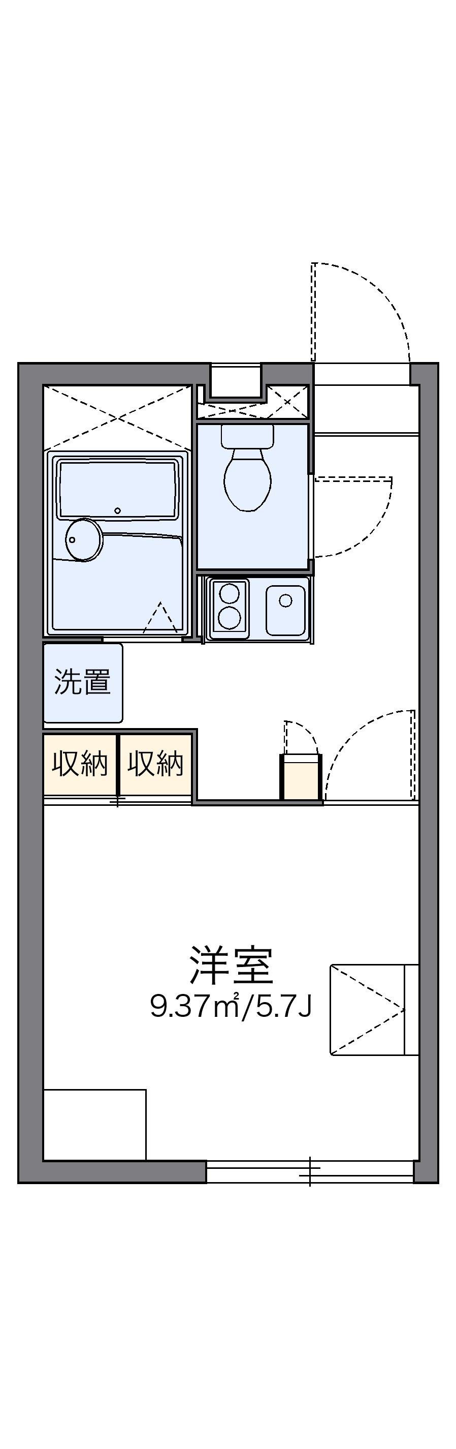 レオパレスカンタービレ 1階階 間取り