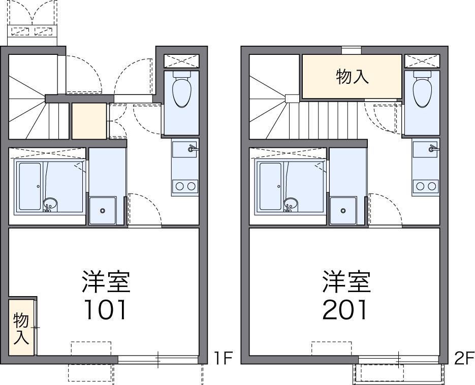 レオネクスト那由多(1K/2階)の間取り写真