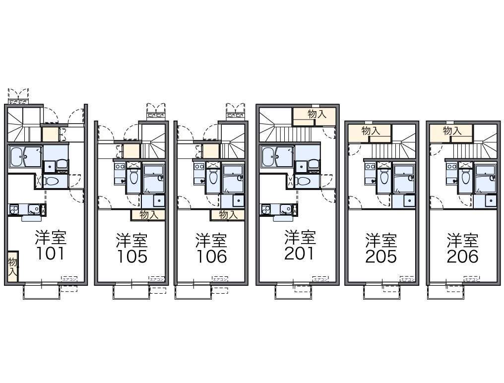 レオネクストメゾン グリシーヌ(1K/1階)の間取り写真