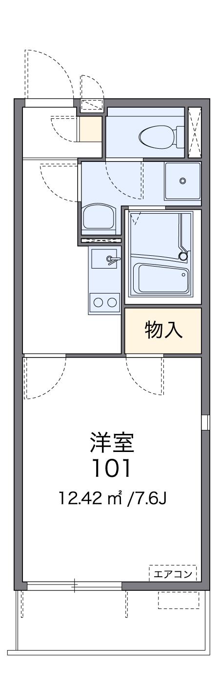 レオネクストコヅチⅥ(1K/2階)の間取り写真