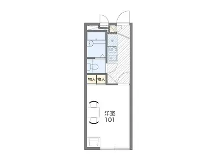 レオパレスフェリース上野(1K/1階)の間取り写真