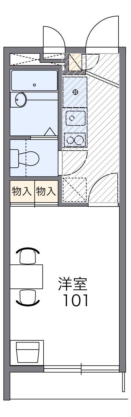 レオパレス13STONEⅡ(1K/3階)の間取り写真