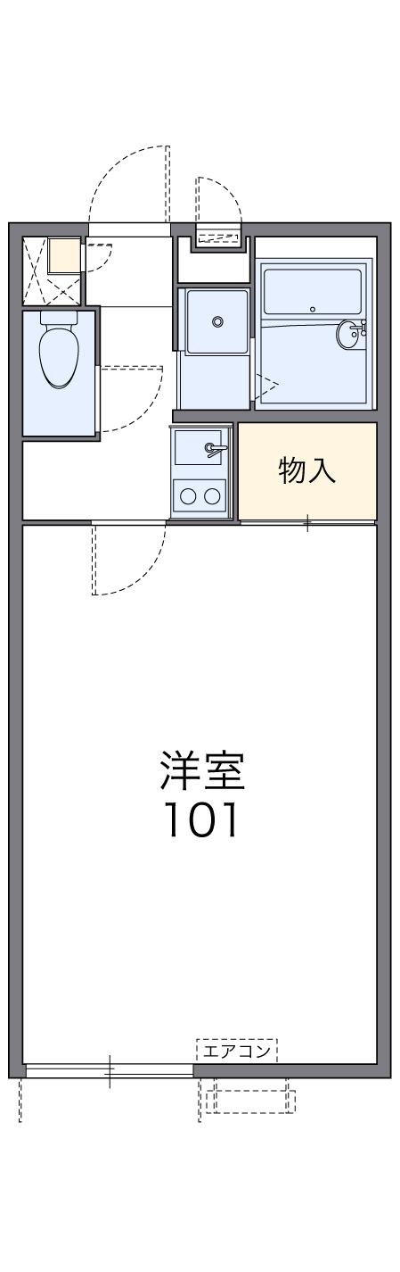 レオパレスかりん(1K/1階)の間取り写真