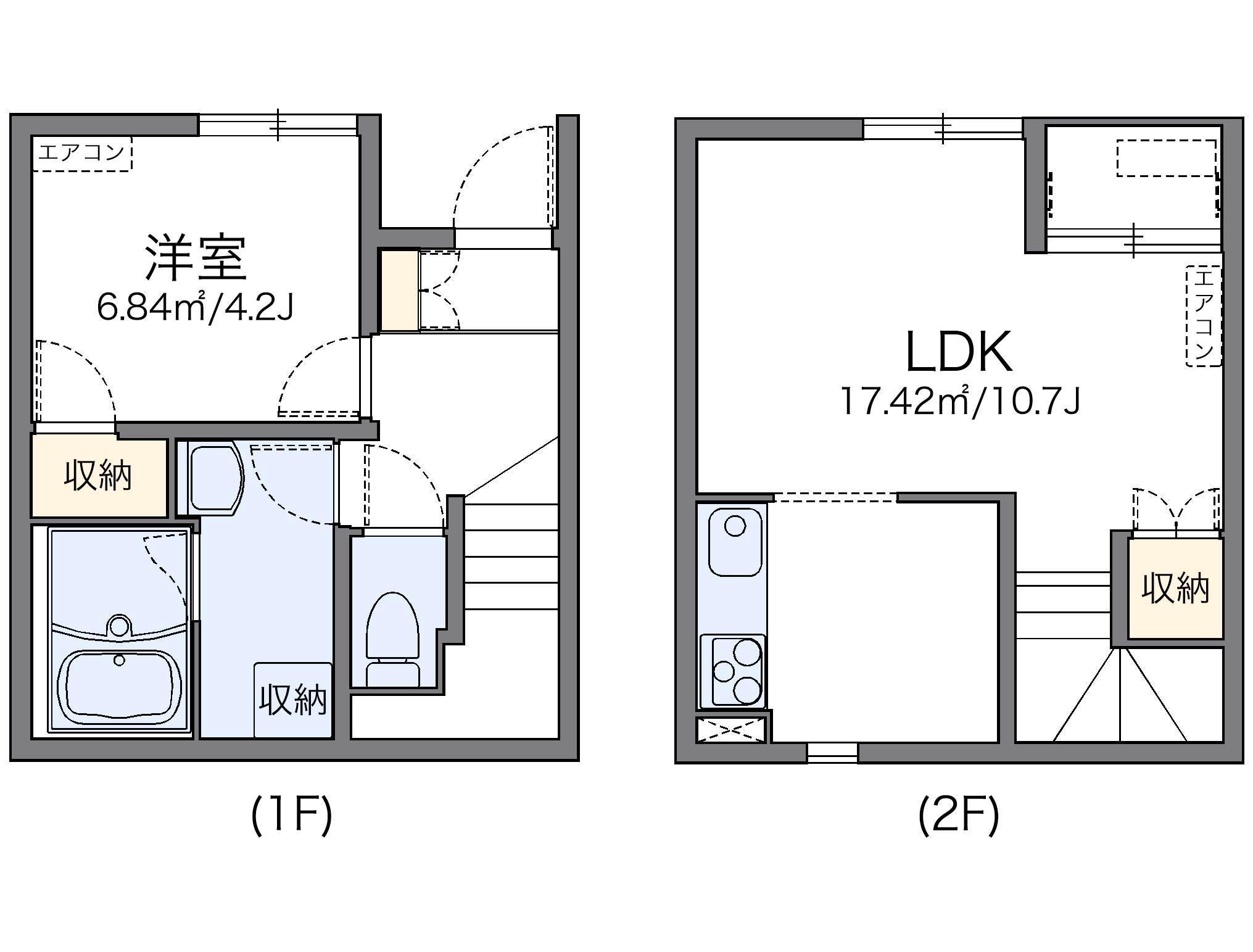レオネクストヴェルサイユ浅間(1LDK/1階)の間取り写真