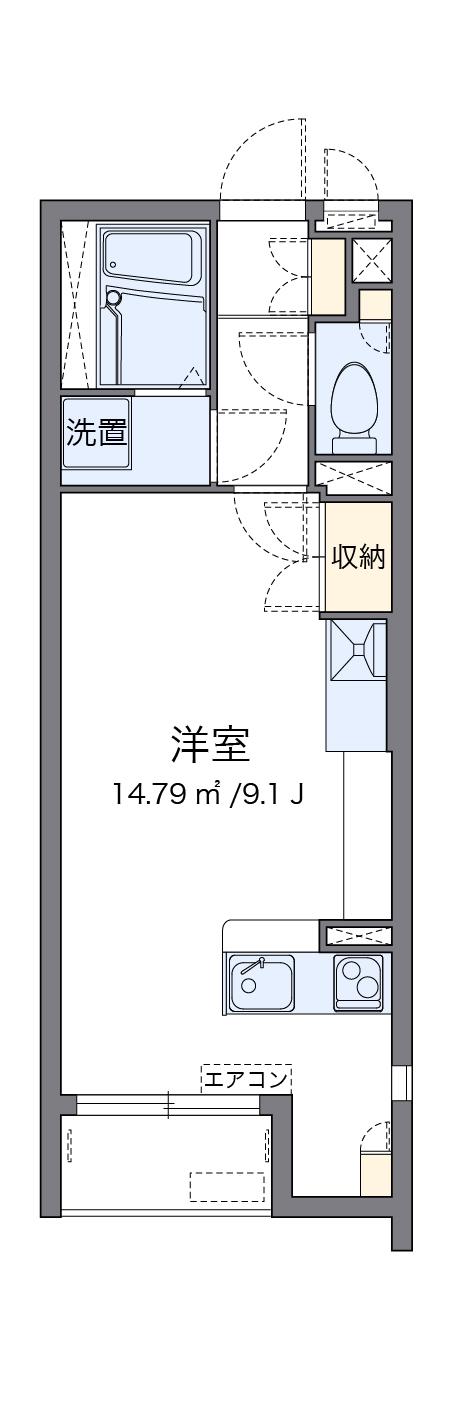 ミランダベル エスポワール秋津(ワンルーム/2階)の間取り写真