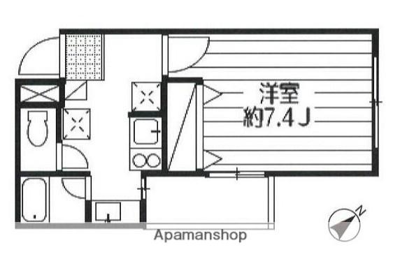 Y・KマンションⅢ(1K/1階)の間取り写真
