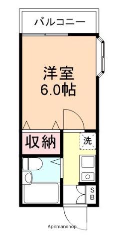 シャルマンひばり(1K/1階)の間取り写真