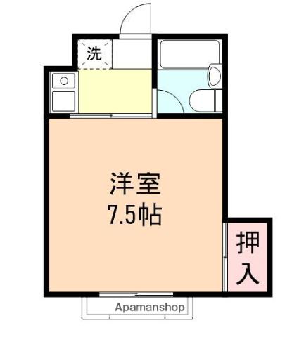 チェリーハイツ(1K/2階)の間取り写真