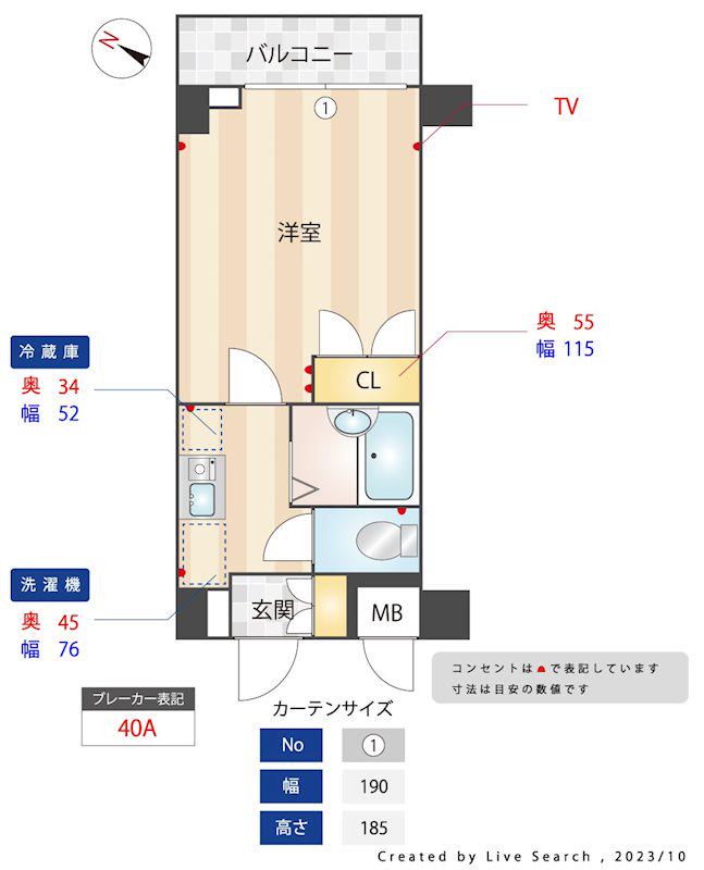 メインステージ不動前 7階階 間取り