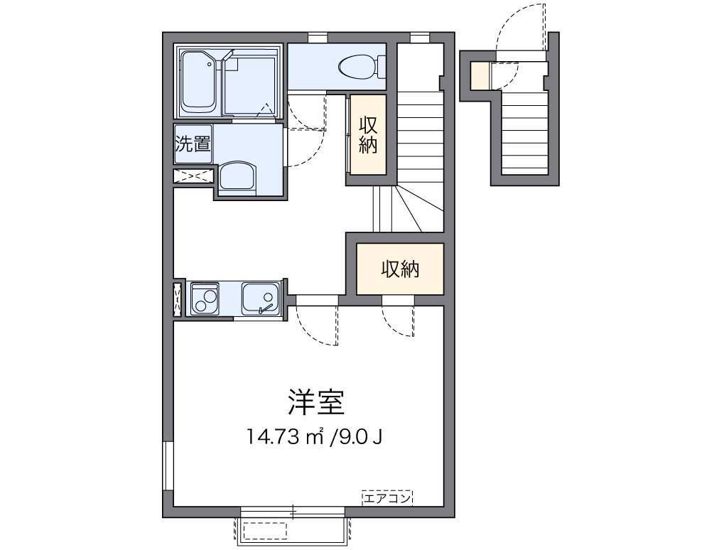 ヴィアロ大泉学園町レジデンス(1K/2階)の間取り写真
