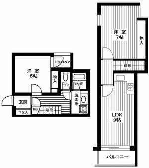 コスモ大泉学園(2DK/1階)の間取り写真