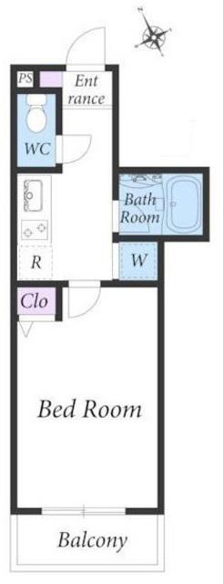 グリーンアベニュー関町(1K/1階)の間取り写真