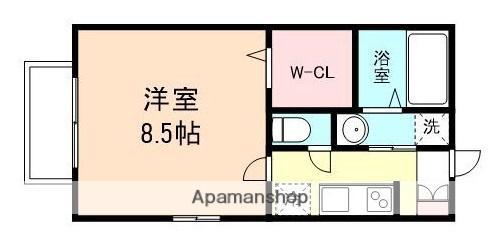 プレジュール(1K/1階)の間取り写真