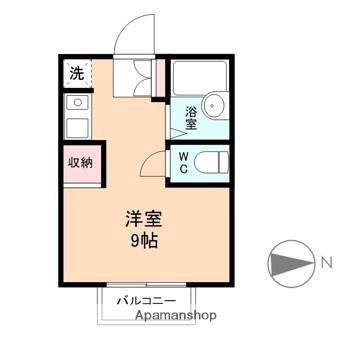 ALBA新座(ワンルーム/2階)の間取り写真