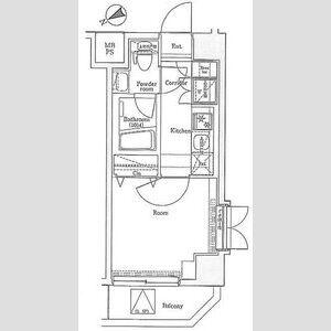 プレミアムキューブ新中野(1K/5階)の間取り写真