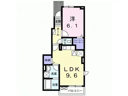 グラシア(1LDK/1階)の間取り写真