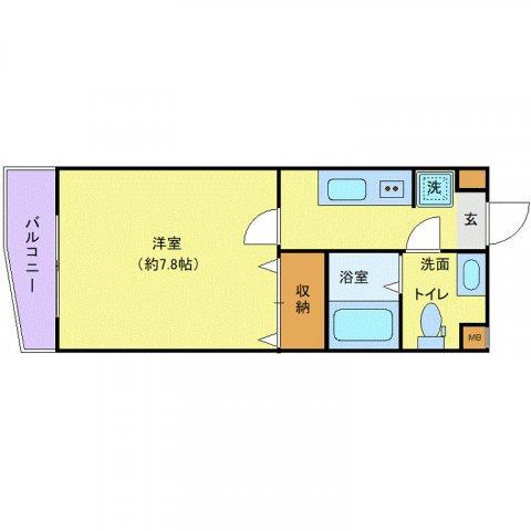 ピアコートTM東久留米 弐番館(1K/5階)の間取り写真