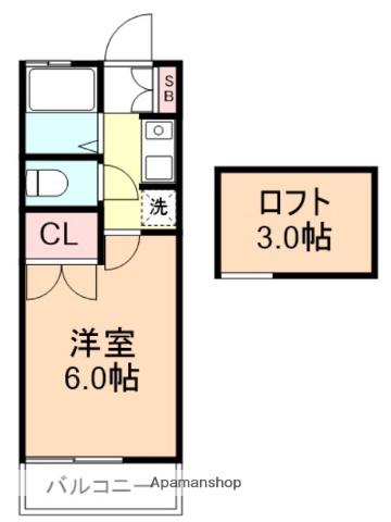 Y・A・Fハイム2号館(1K/2階)の間取り写真