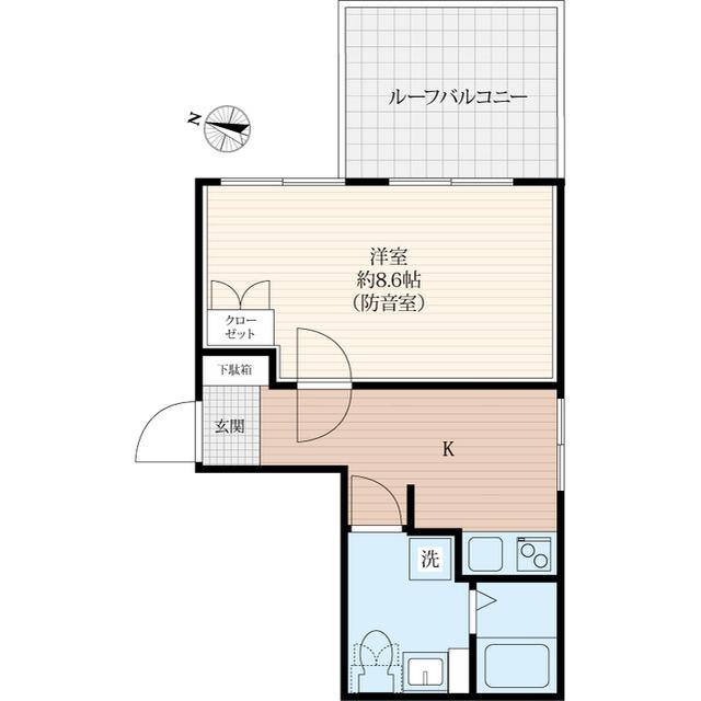 LIBERTE板橋本町(1K/4階)の間取り写真