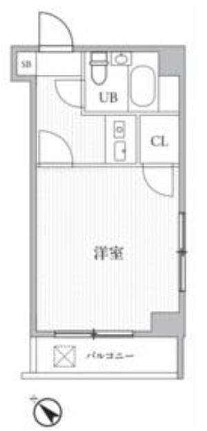 アセテック清瀬(1K/7階)の間取り写真