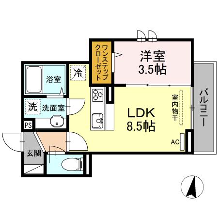 ALTO芝久保(1LDK/2階)の間取り写真