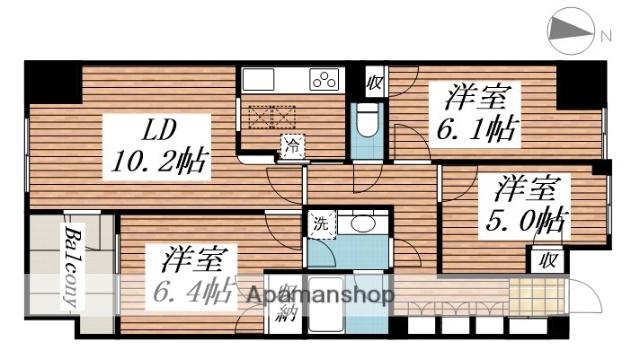 ヒルズ光が丘公園(3LDK/3階)の間取り写真