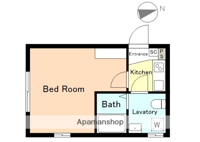 CHUM HASUNE(1K/1階)の間取り写真