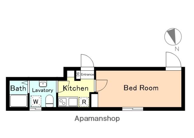 CHUM HASUNE(1K/1階)の間取り写真