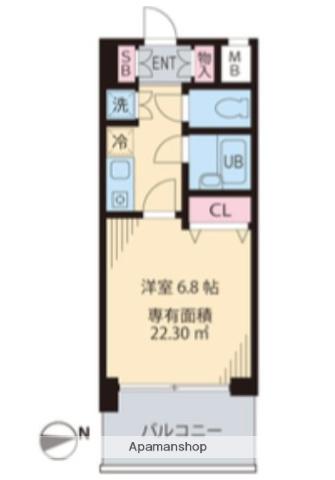 ビイルーム新宿 6階階 間取り