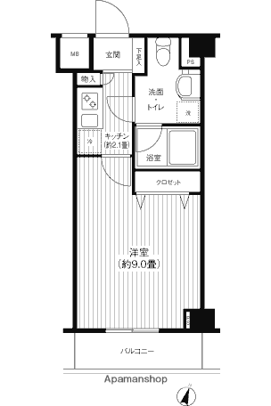 グランハイツ東中野 1階階 間取り