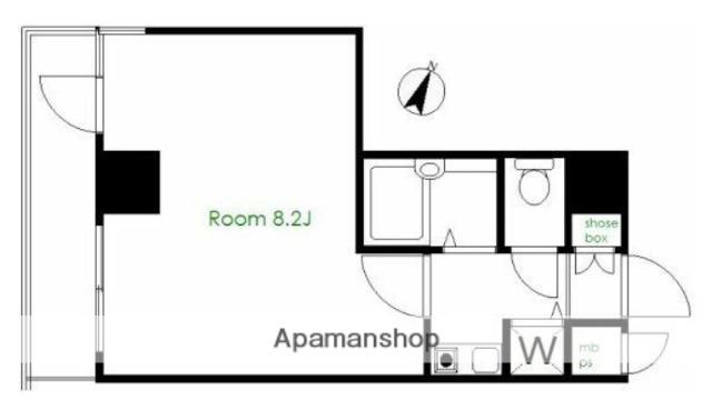 ライオンズマンション音羽(1K/4階)の間取り写真