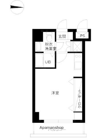 スカイコート両国壱番館(ワンルーム/5階)の間取り写真