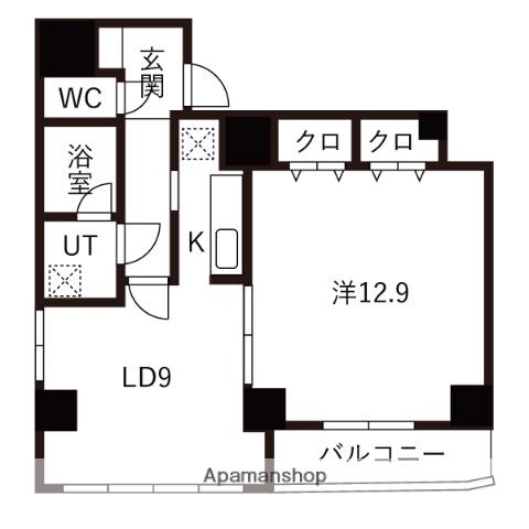 DAISY COURT(1LDK/10階)の間取り写真