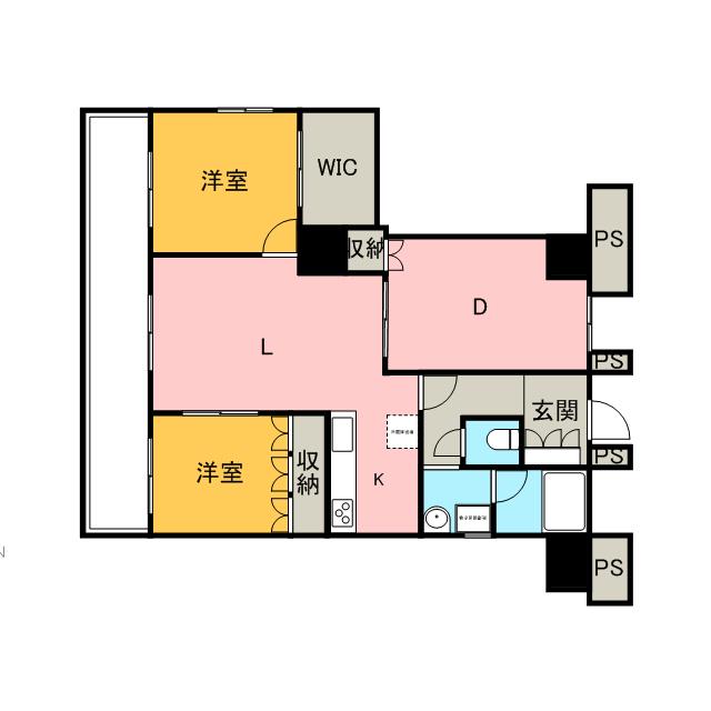 THE TOKYO TOWERS MIDTOWER(2LDK/4階)の間取り写真