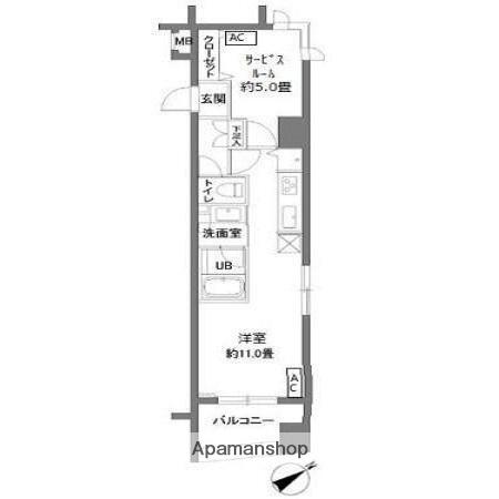 カスタリア新御茶ノ水(1K/7階)の間取り写真