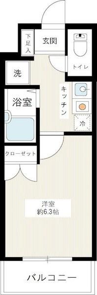 ヴェルト池袋(1K/7階)の間取り写真