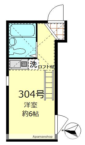 コンフォルト日暮里(ワンルーム/3階)の間取り写真