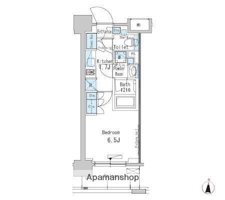 パークアクシス両国(1K/4階)の間取り写真