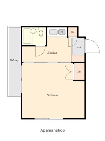 プライム東長崎(1K/3階)の間取り写真