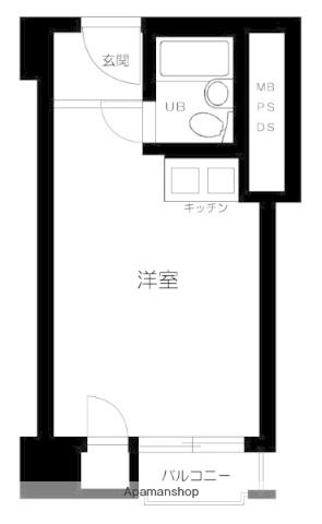 シャルマン文京千駄木(ワンルーム/6階)の間取り写真