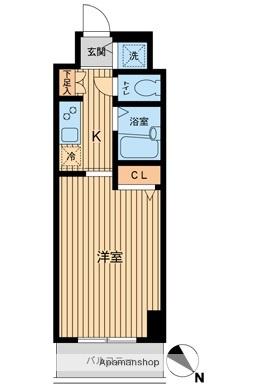 HF東神田レジデンス(1K/12階)の間取り写真