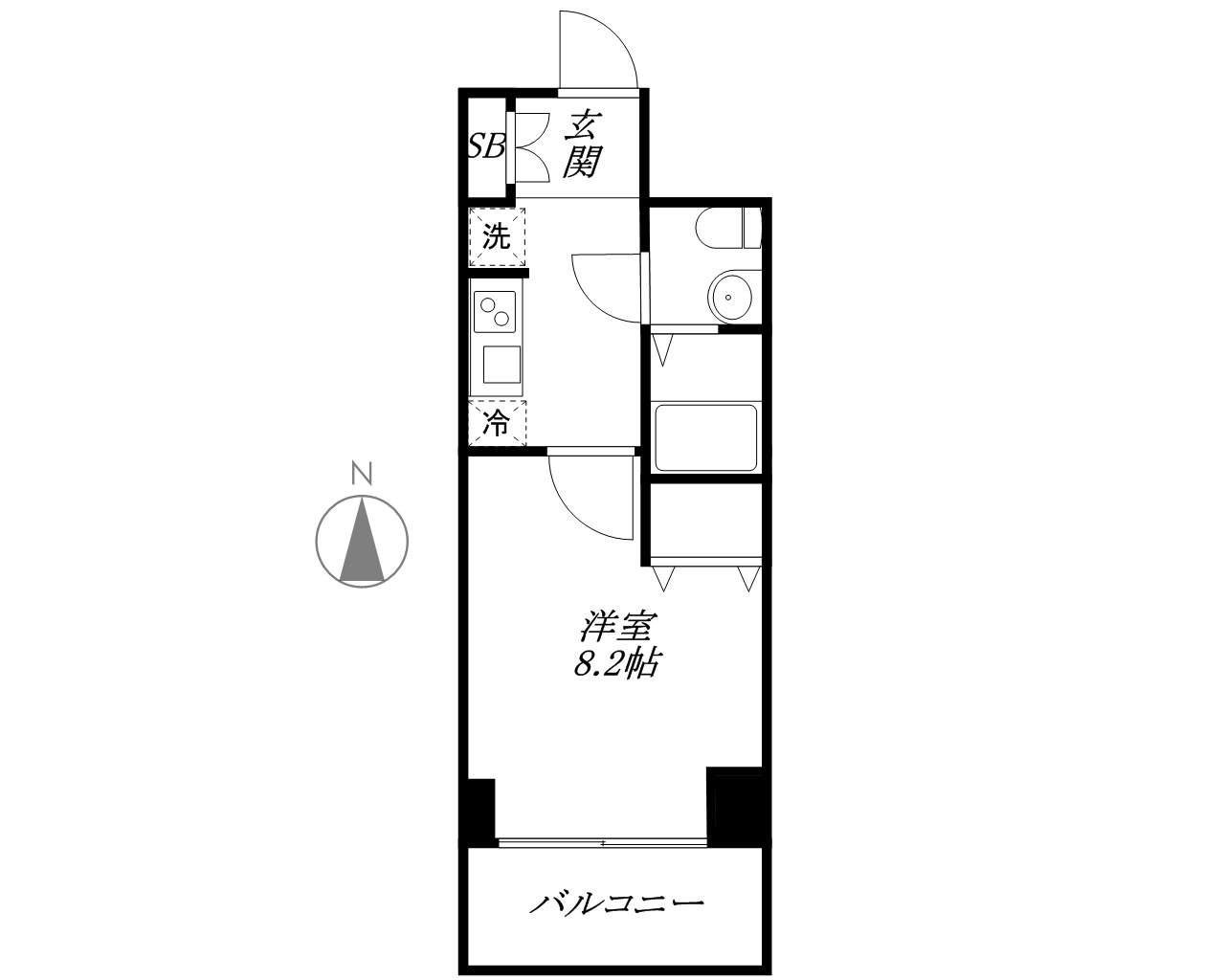 ヴェルステージ秋葉原イースト(1K/2階)の間取り写真