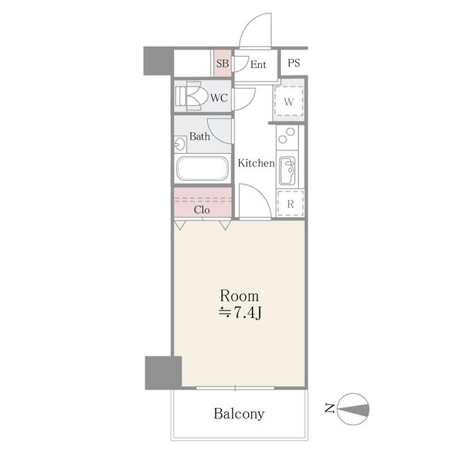 グラン・パァレ1(ワンルーム/2階)の間取り写真